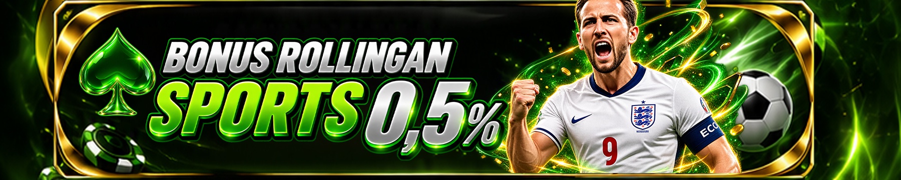 BONUS ROLLINGAN LIVE SPORTS 0,5%
